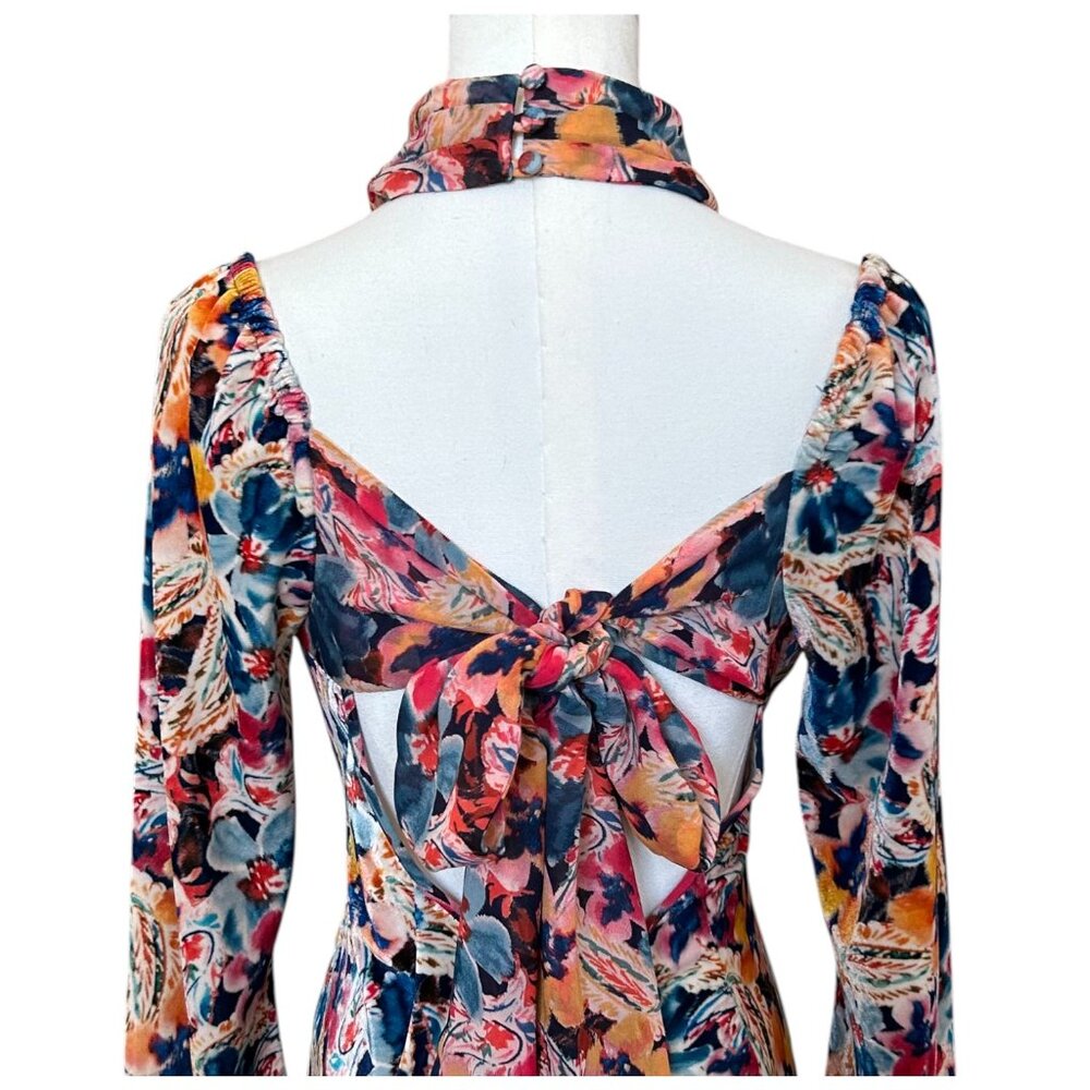 For Love & Lemons Blake Mini Dress Floral Cutout M - Picture 8 of 14